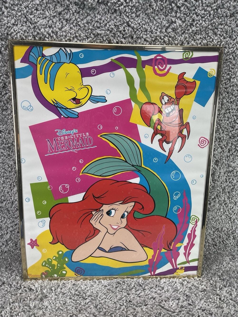 Little Mermaid Vintage The Walt Disney Company The Poster Frame Gold